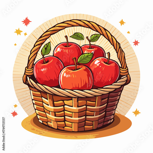 Äpfel in einem Korb