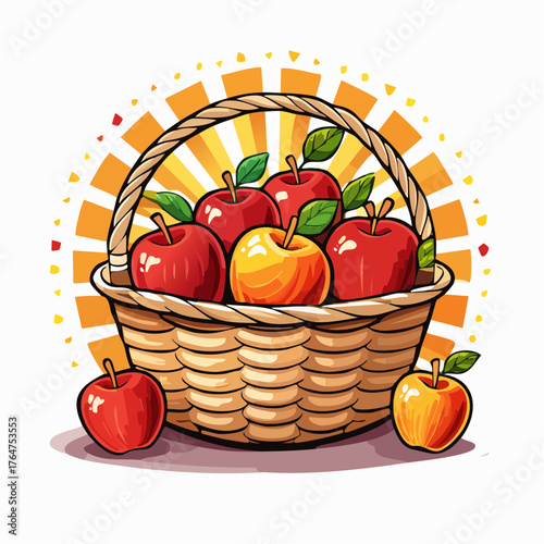 Äpfel in einem Korb