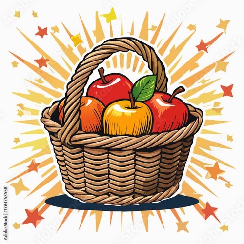 Äpfel in einem Korb