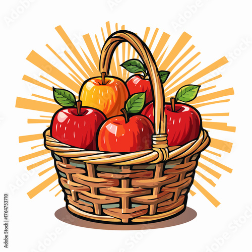 Äpfel in einem Korb