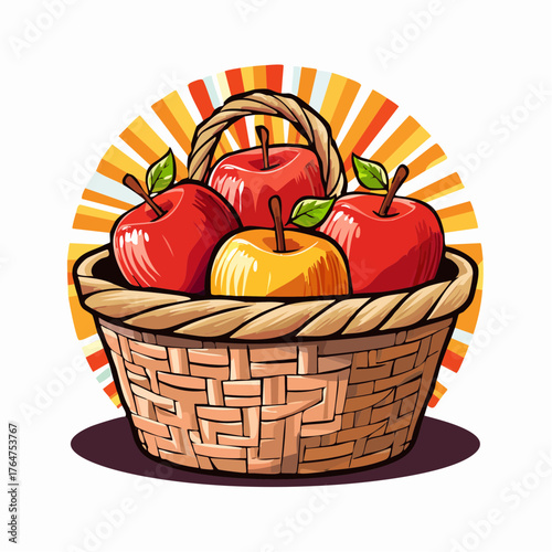 Äpfel in einem Korb