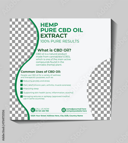 Hemp Pure CBD Oil Extract Product Advertisement