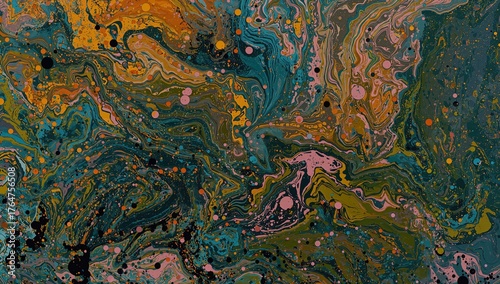 Bright acrylic liquid artwork