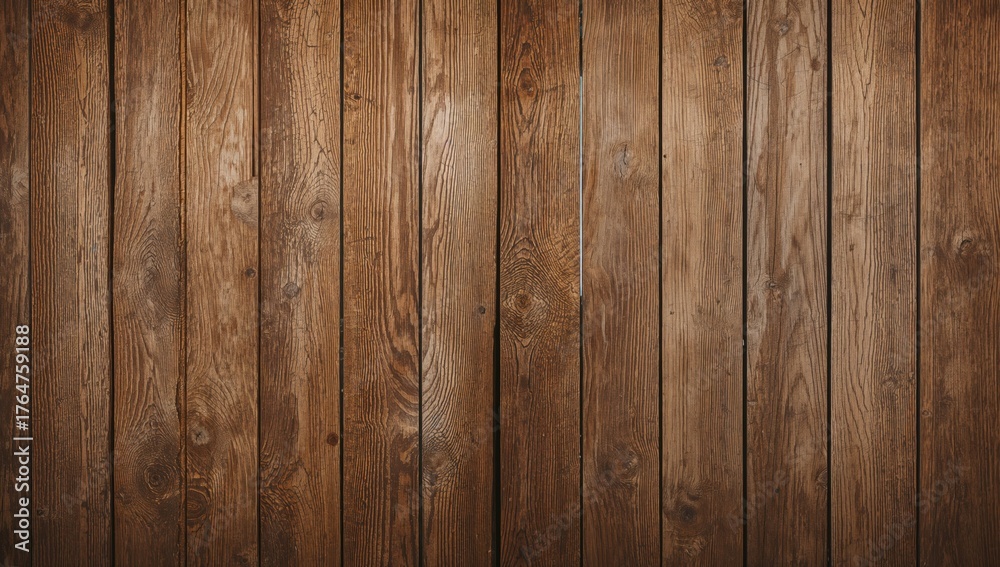 Naklejka premium A textured wood surface featuring prominent knots and grains in warm, earthy shades ideal for vintage or rustic design themes.