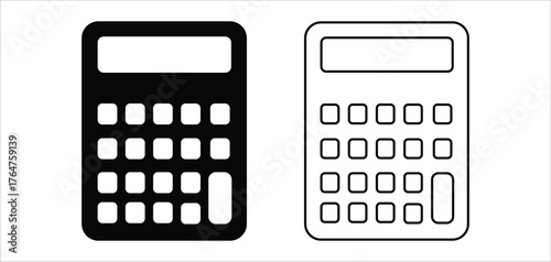 calculator icon set  flat calculator vector design.
