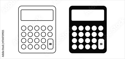calculator icon set  flat calculator vector design.