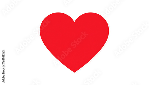 Isolated red heart with a white outline, placed against a stark black background Free Download Isolated red heart with a white outline, placed against a stark black background - GFXLoad