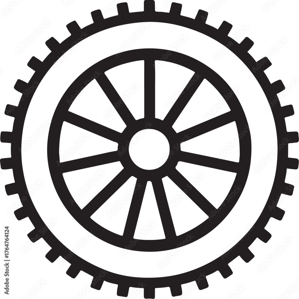 Fototapeta premium vector wheel of a wheel