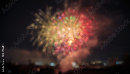 Colorful fireworks captured...