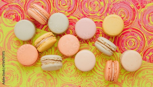 Assortment of vibrant macar...