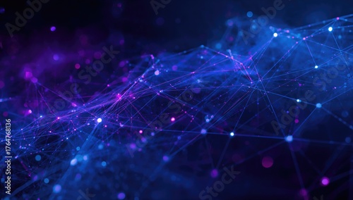 Abstract network lines tech...