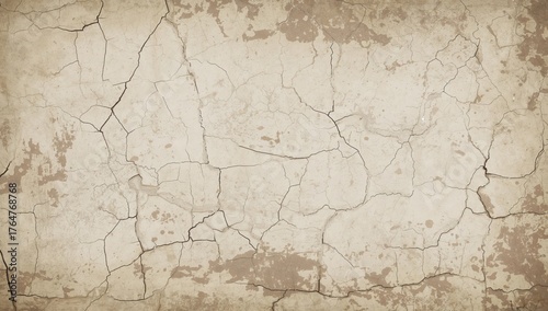 Aged wall featuring fractur...