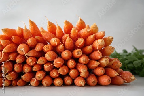 Uncooked Carrots Arranged f...