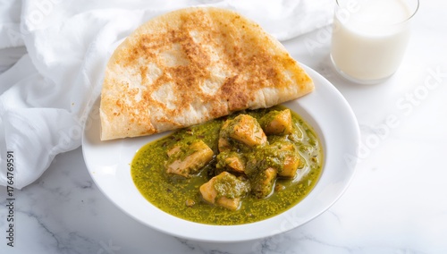 Chicken Green Curry with Fl...