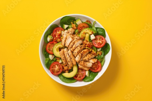 Vibrant yellow backdrop hig...