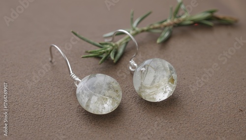 Handcrafted resin earrings ...