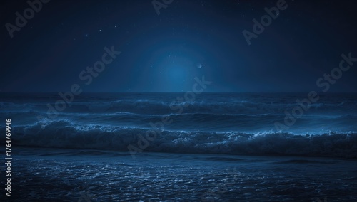 Enchanted ocean under a sta...