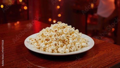 Popcorn neatly placed on a ...