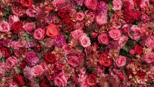 Floral backdrop featuring p...