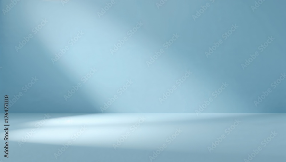 custom made wallpaper toronto digitalSoft blue studio lighting for showcasing products with abstract glowing spotlights and decorative backdrop.