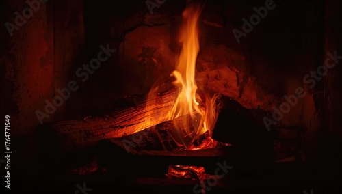 Close-up view of a glowing ...