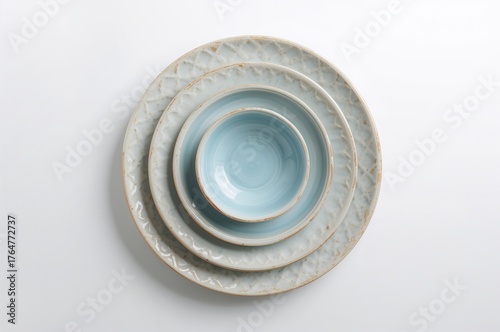 Overhead view of a circular...