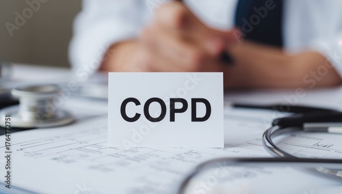 COPD term displayed on a wh...