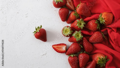Side view of strawberries p...