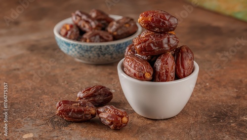 Pile of Ajwa dates served i...