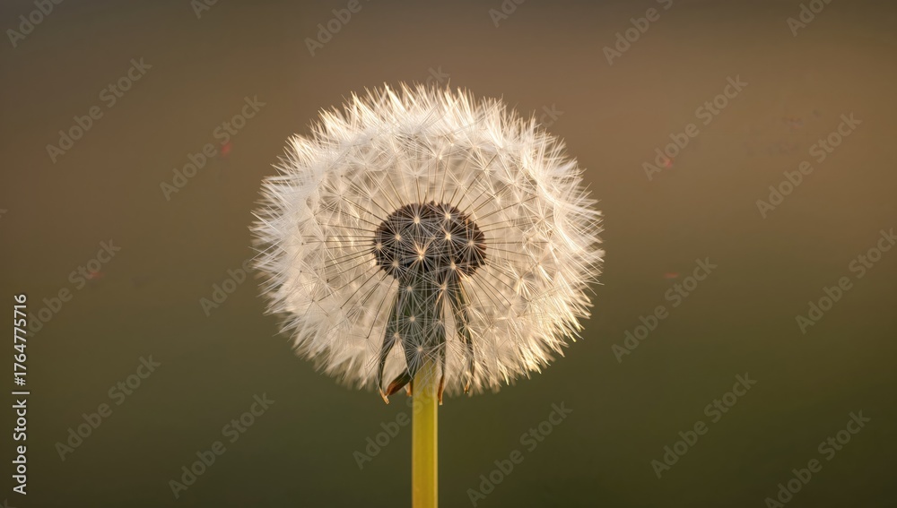 Fototapeta premium Close-up of a White Dandelion Flower Cluster