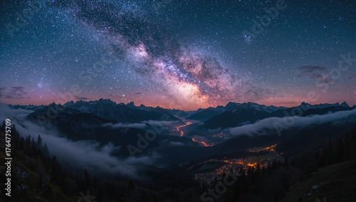 On a foggy autumn dusk, the...