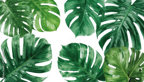 Lush tropical foliage featu...