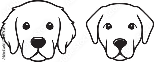 vector illustration of Dogs