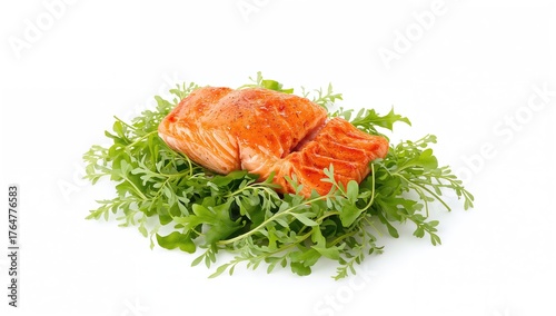 Grilled fish fillet served ...