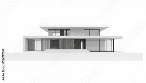 Isolated modern house with ...