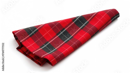 Red, black, and white check...