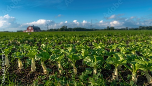 Young lettuce plants growin...