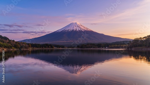 Reflection of a Mountain on...