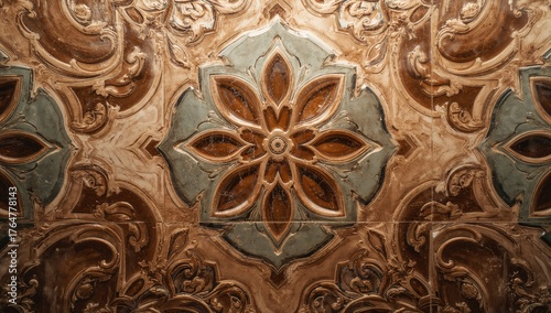 Detailed view of antique fl...