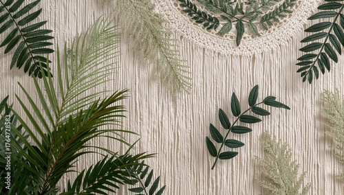 Intricately woven macrame d...