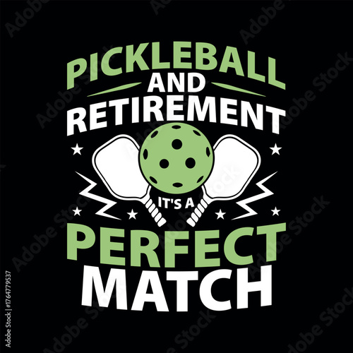 Funny pickleball retirement gift perfect match saying for seniors and players