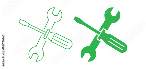 Repair Tools icon silhouette illustration vector .