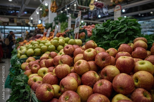 Close-up of numerous apples...