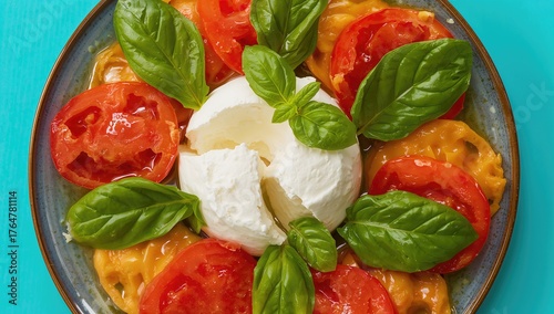 Delicious Burrata cheese se...
