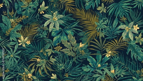 Seamless pattern featuring ...