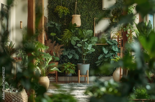 Modern living space adorned...