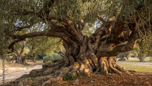 Enchanted ancient olive tree