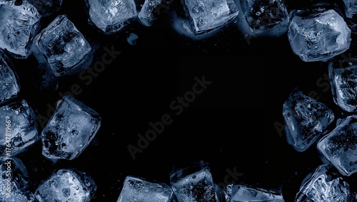 White and blue ice cubes is...