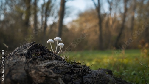 Close-up of a small pale fu...