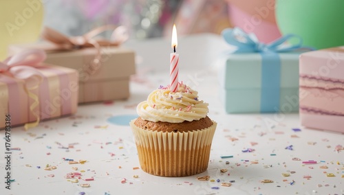 Delicious birthday cupcake ...